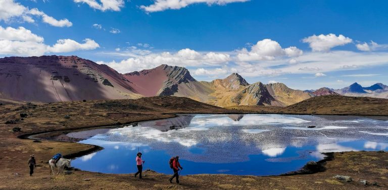 Trekking towards the Ausangate mountain in Cusco