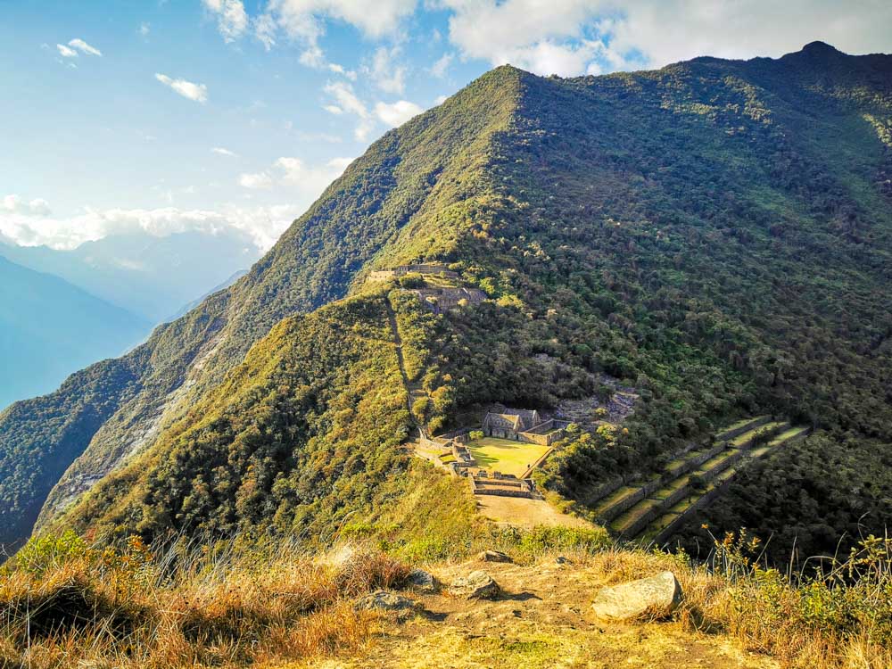 A view of Choquequirao citadel. Cusco