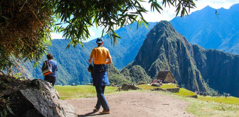 View of Machu Picchu and Huayna Picchu, Cusco