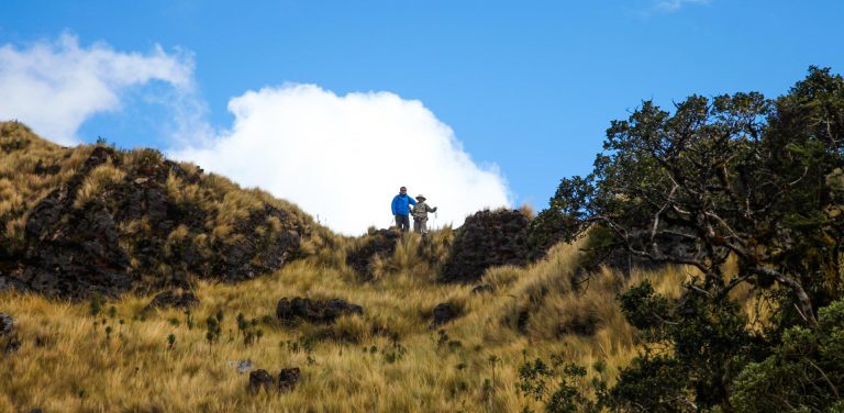 Hike towards the Lake of the Condors in Northern Peru