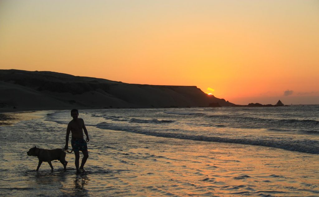 Enjoying the Sunset in Illescas, North of Peru