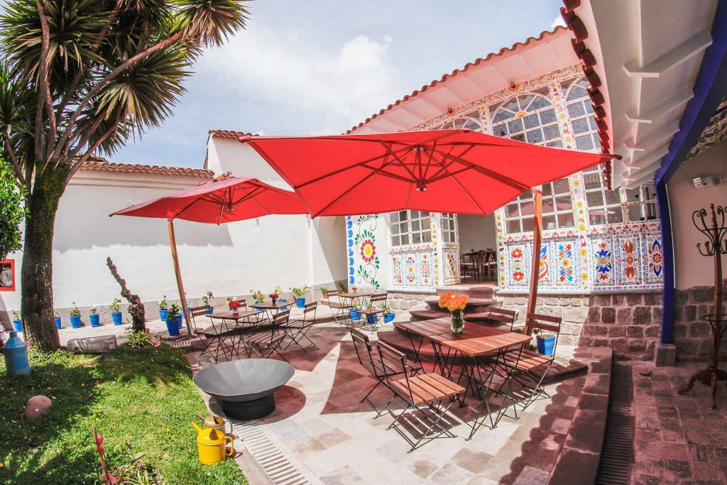 A lovely patio in El Retablo hotel, Cusco