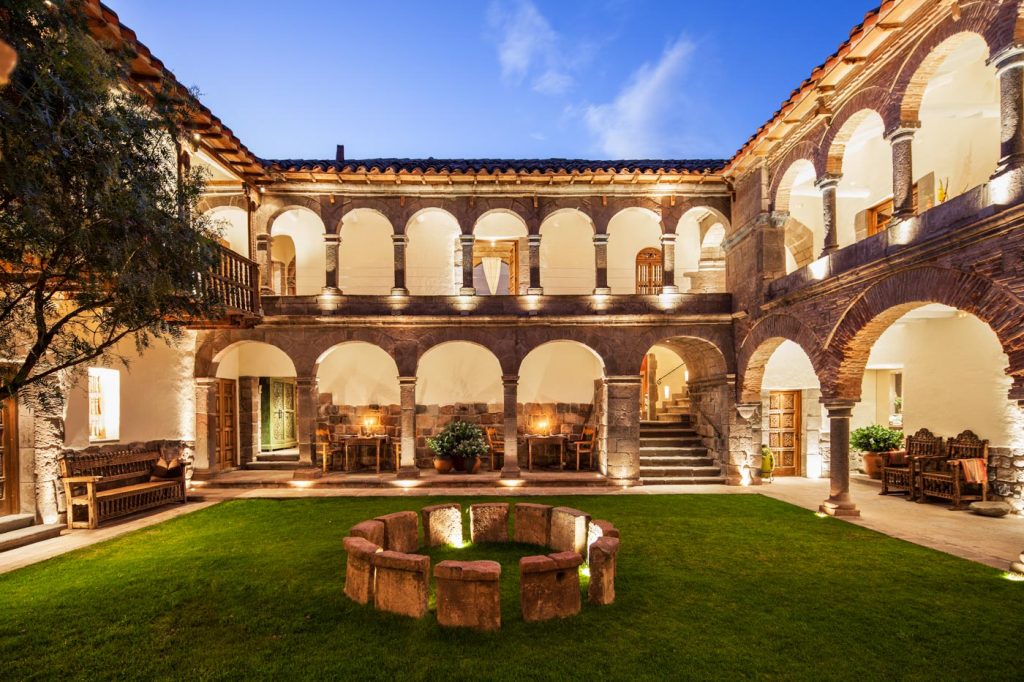 Patio inside the property of Inkaterra La Casona