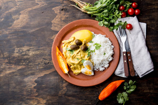 Peru food, aji de gallina