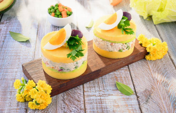 Peru food, causa limeña