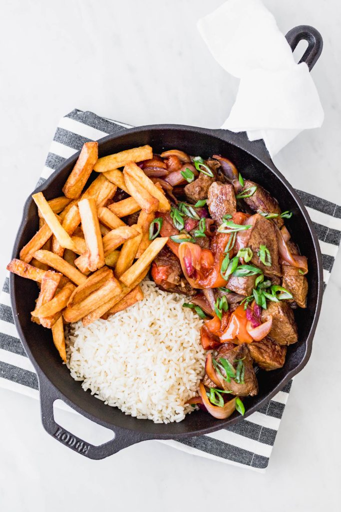 Peru food, lomo saltado